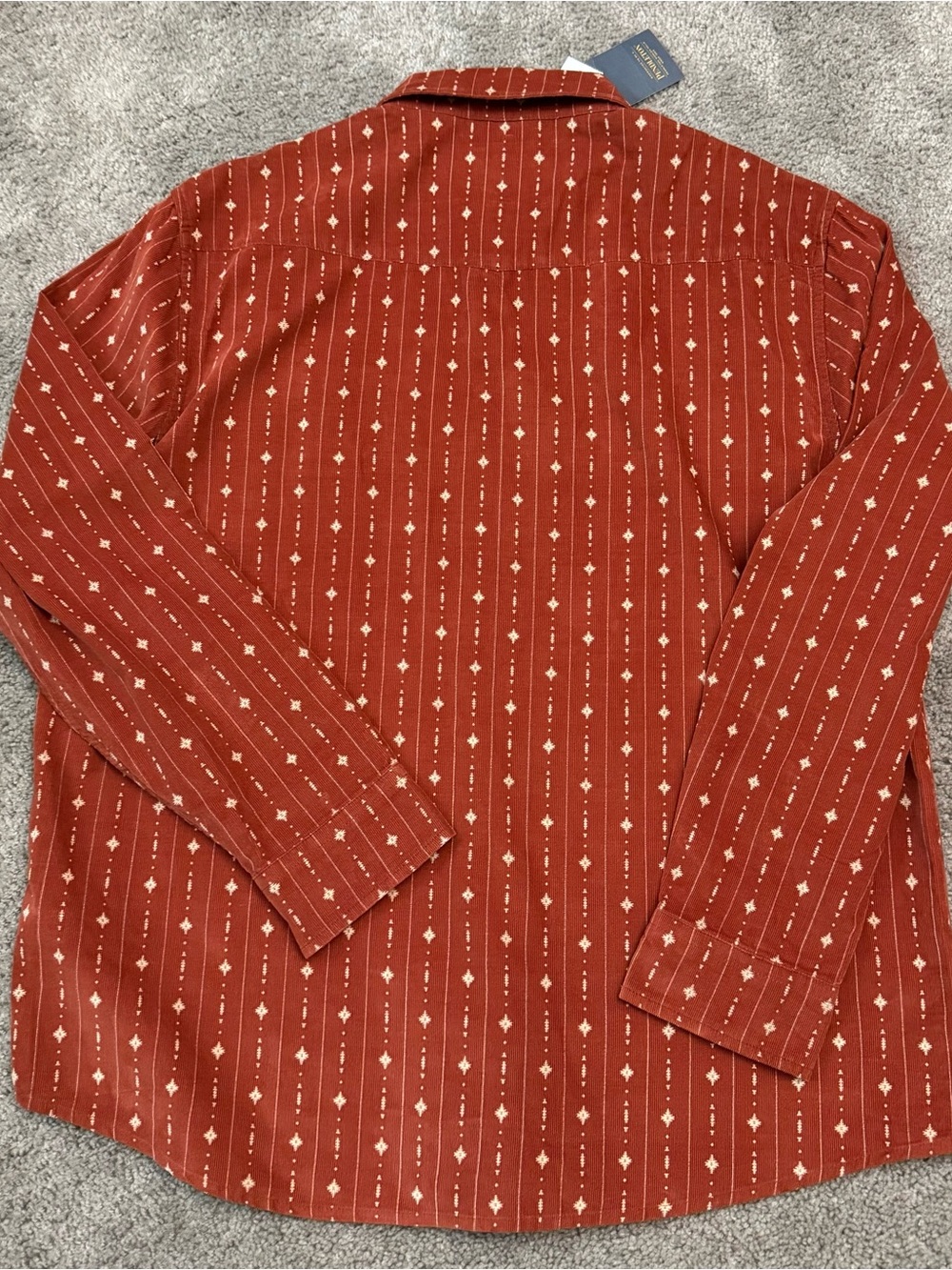 NWT Pendleton Men's Rust Patterned Button-Up Shirt. Size XL - Picture 9 of 9